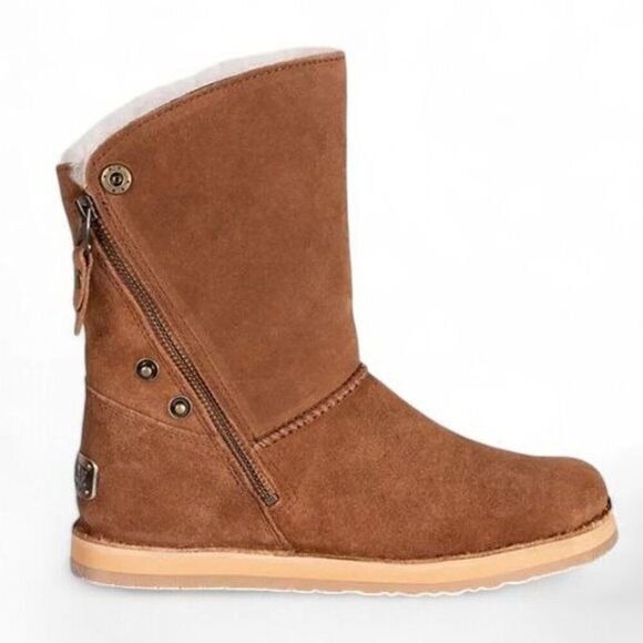 Cloud Nine Sheepskin Trixie Zipper Boots Chestnut Brown 1904 Women's 8 - Picture 9 of 11